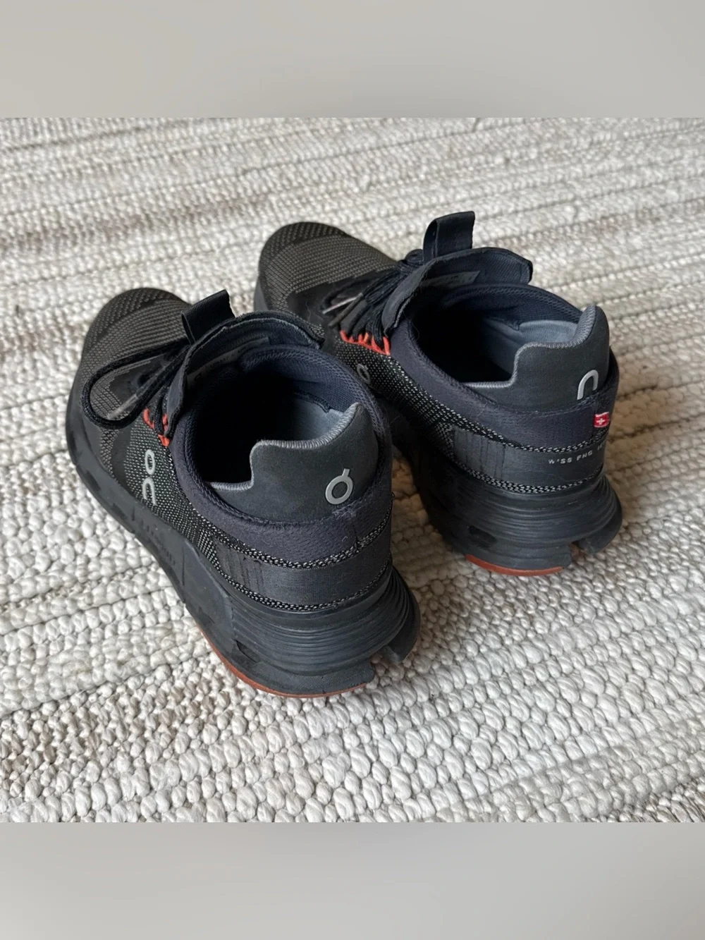 Men's Running Black/Red Flame ON CLOUD Cloudnova CloudTec OC Shoes Size 7.5
